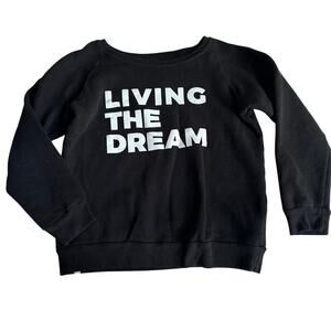 Mini Mioche Organic Cotton Black "Living the Dream" Sweatshirt - Size 8